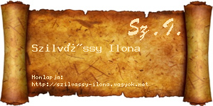Szilvássy Ilona névjegykártya